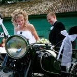 Traditional wedding band placement on ring finger