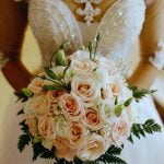 What Finger Is Wedding Ring Left hand with wedding ring on the third finger (ring finger)